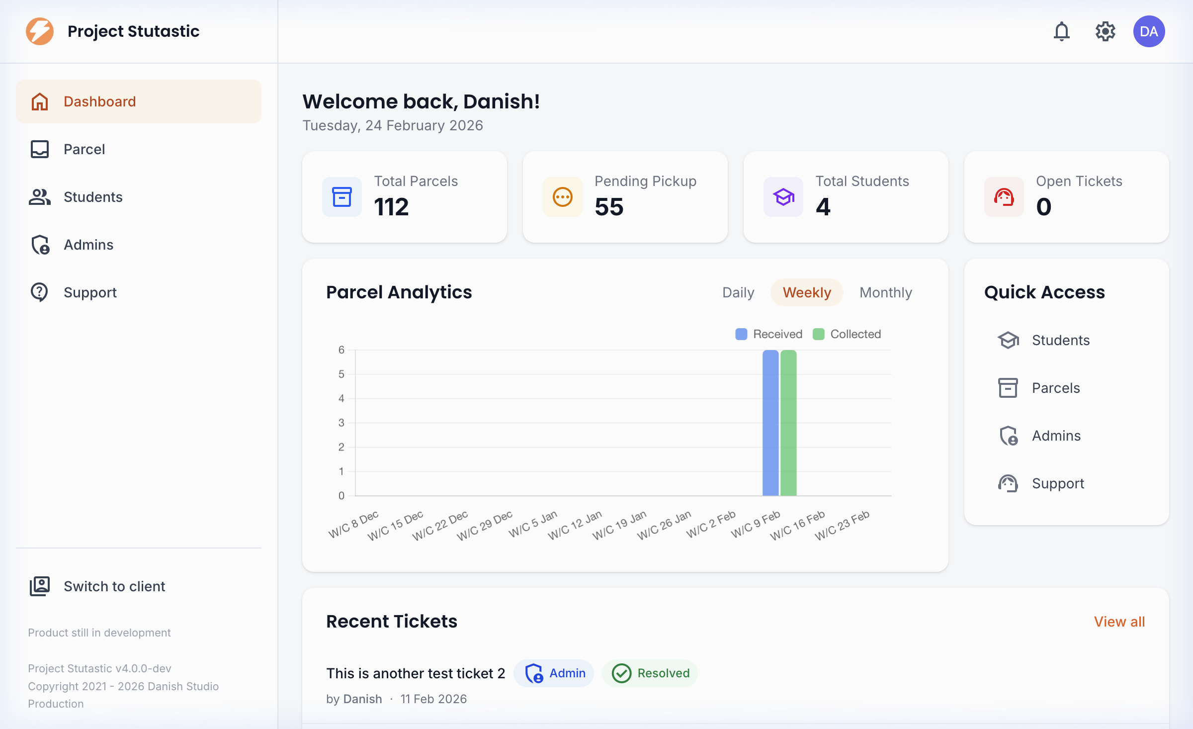 Admin Dashboard